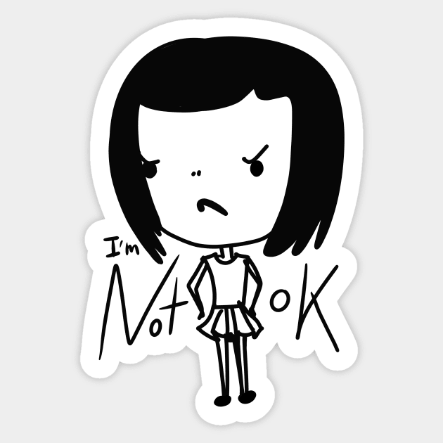Girl angry said I’m not ok Sticker by Subspace Balloon